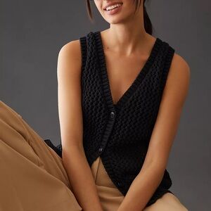ANTHROPOLOGIE MAEVE TAMIE JOE MESH SWEATER VEST sold on another platform!